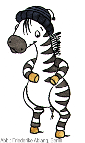 Zebra Franz schaut traurig