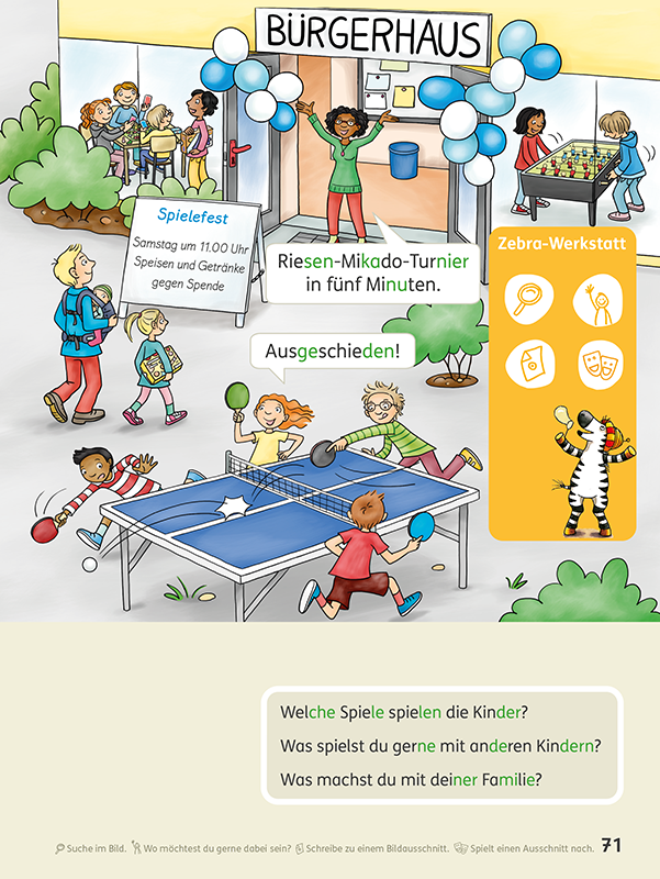 Zebra Lesebuch Klasse 2 – Kapitelauftakt-Seite 71