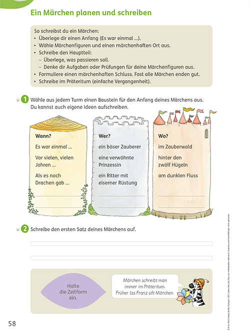 Arbeitsheft Lesen Schreiben Klasse 3: Ein Märchen planen und schreiben