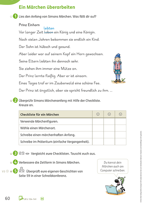 Arbeitsheft Lesen Schreiben Klasse 3: Ein Märchen planen und schreiben