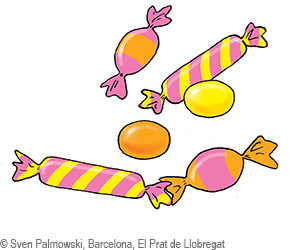 Lesespiel_Illu_Karneval bunte Bonbons