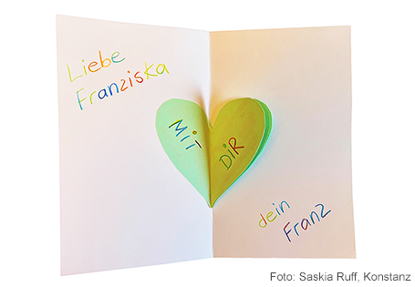 Valentinstag – mit Zebra Franz über die Liebe nachdenken und Karten schreiben