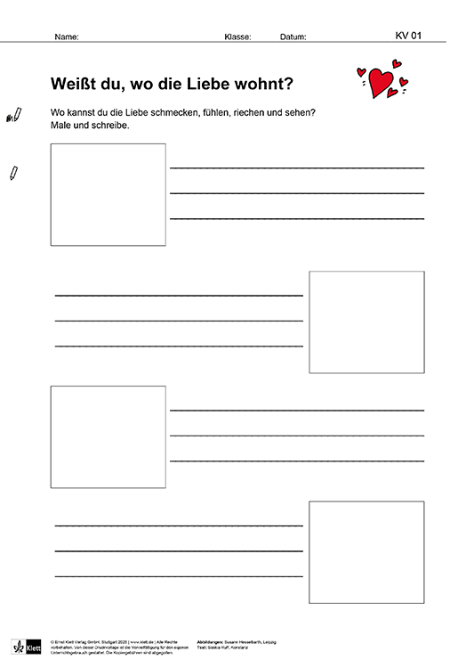 Zebrafanclub_Valentinstag_Kopiervorlage_LeBu2 Idee zum Zebra Lesebuch 2 - Einen Paralleltext schreiben
