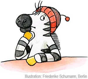 Zebra Franz denkt nach