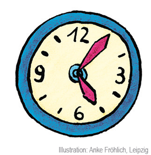 Uhr mit zwei Zeigern