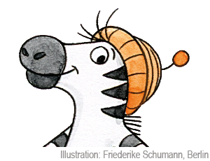 Zebra Franz von der Seite
