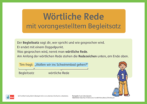 Merkplakat_woertliche_Rede Merkplakat zur wörtlichen Rede