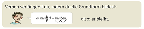 Rechtschreibstrategie Verlängern bei Verben anwenden