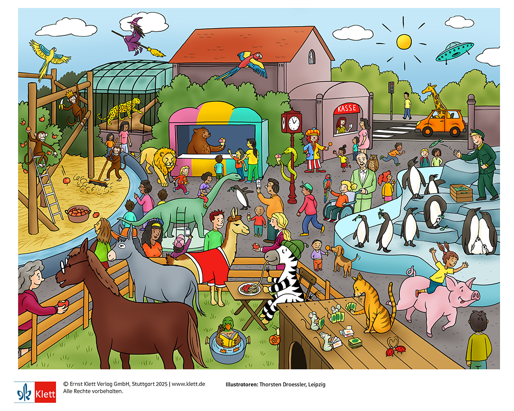 Zebra Wimmelbild Im Zoo