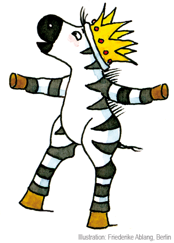 Zebra Franz mit Krone