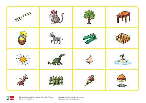 Zebra Lautspiele: Anlautbingo