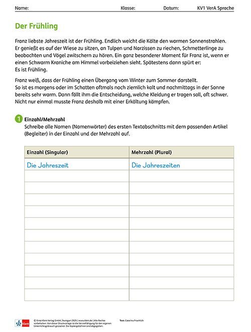 Zebrafanclub_VERA_Sprache_Sprachgebrauch_Seite_1 Beispielseite Vorbereitung Vera 3 Sprache und Sprachgebrauch