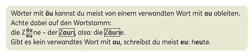 Zebra Arbeitsheft Sprache 3 Merksatz Ableiten Seite 27
