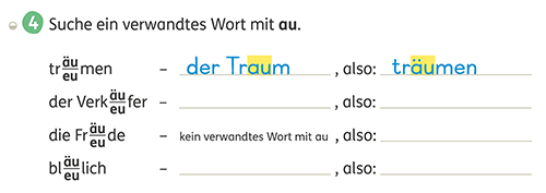 Zebra Arbeitsheft Sprache 2 Übung verwandtes Wort Seite 89