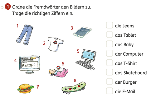 Zebrafanclub_Aufgabe_Merkwoerter_AHSprache2_2024_S118 Zebra Arbeitsheft Sprache 2 Aufgabe 1 Merkwörter Seite 118