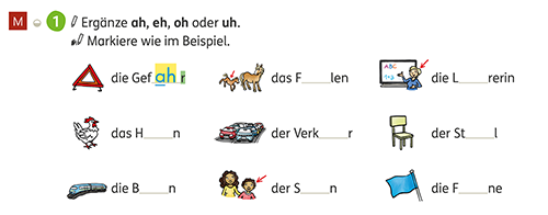 Zebrafanclub_Aufgabe_Merkwoerter_AHSprache3_2024_S108 Zebra Arbeitsheft Sprache 3 Aufgabe 1 Merkwörter Seite 108