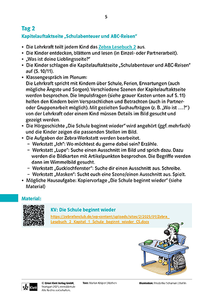 Handreichung Zebra für Klasse 2: Vorschau Seite 5