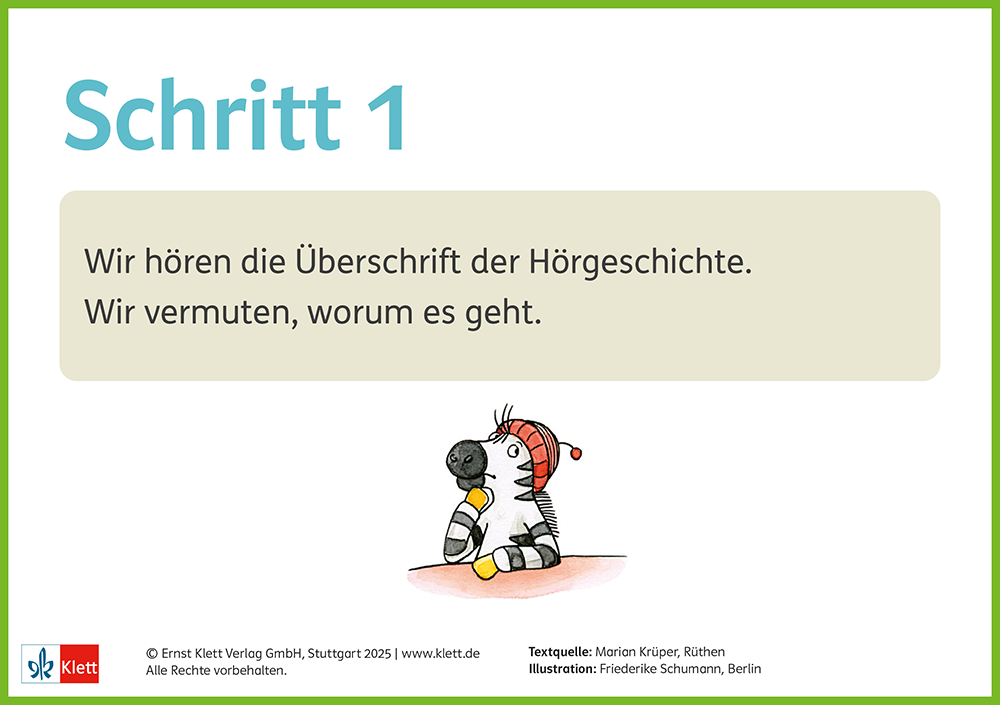 Hörgeschichten in der Grundschule - Wie gestalte ich den Ablauf einer Hörkonferenz? Schritt 1: Vermute.