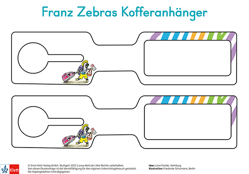 Zebra Franz Kofferanhänger