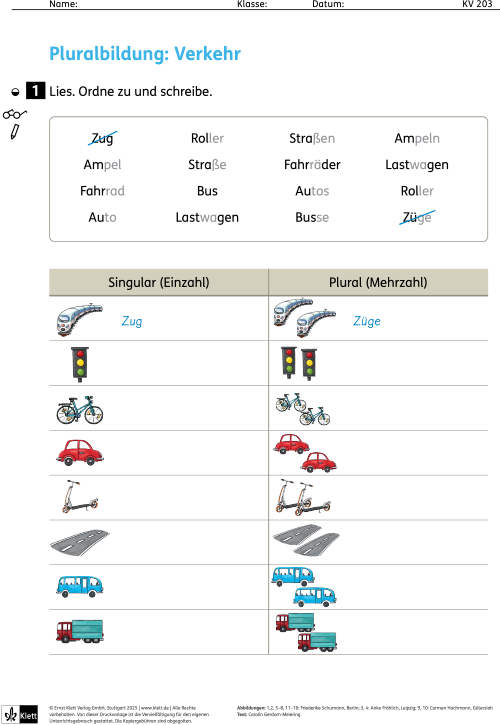 Zebra DaZ Arbeitsheft Wortschatz KV 203