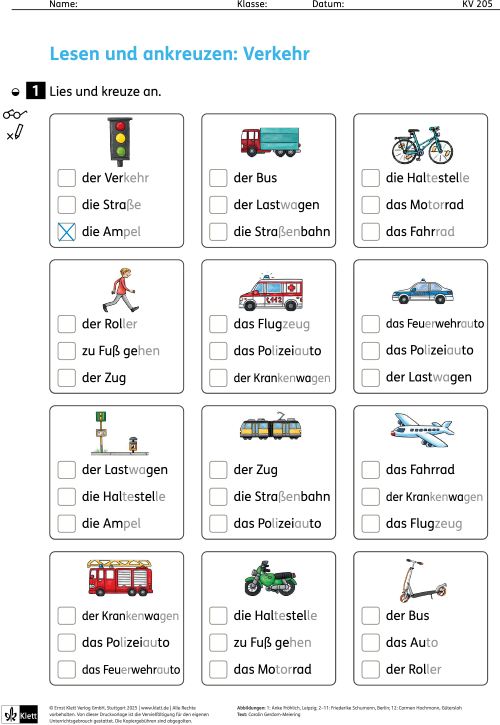 Zebra DaZ Arbeitsheft Wortschatz KV 205