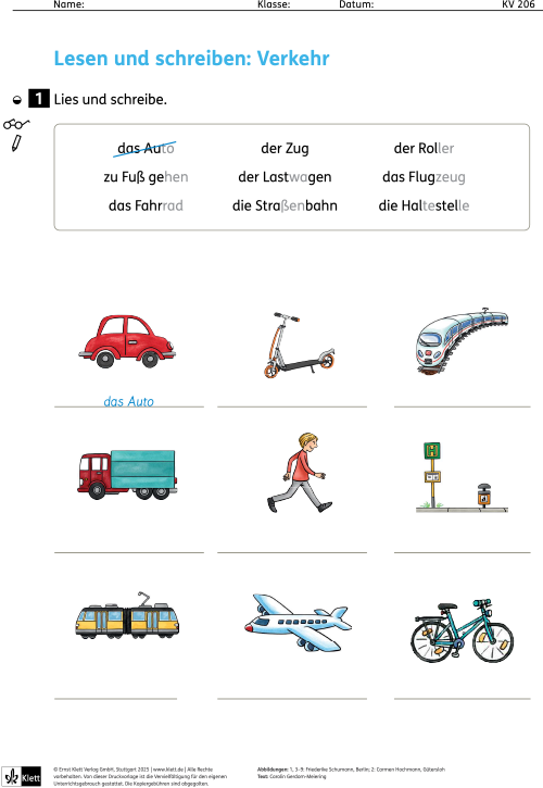 Zebra DaZ Arbeitsheft Wortschatz KV 206