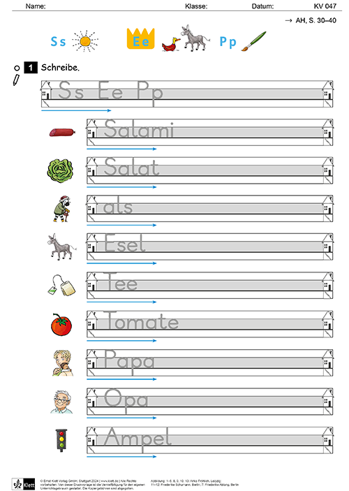 Zebra Digitaler Unterrichtsassistent Kopiervorlage Alphabetisierung KV049
