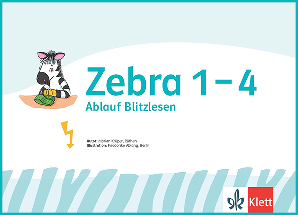 Zebra Blitzlesekarten für die Tafel