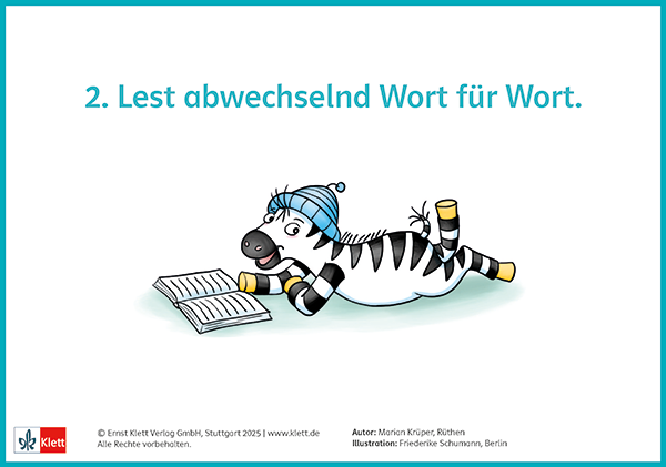 Zebra Blitzlesekarten für die Tafel