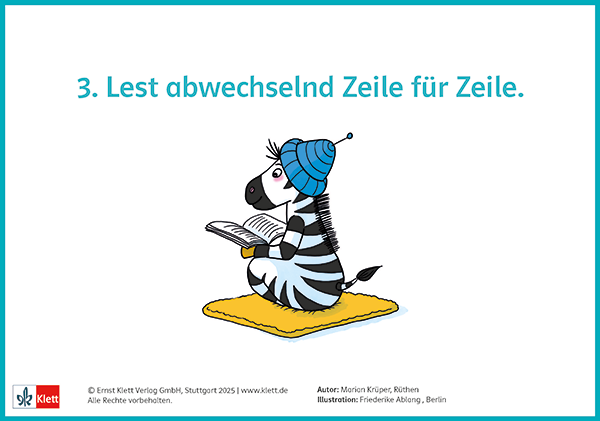 Zebra Blitzlesekarten für die Tafel