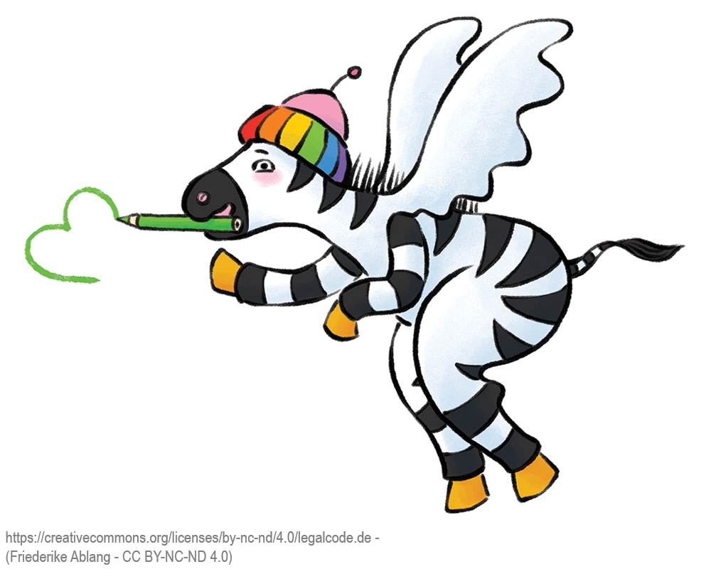 Zebrafanclub_Friedensfranz Zebra Franz als "Fliegender Friedensfranz"