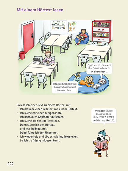 In der Lesewerkstatt am Ende des Buches finden sich zahlreiche Tipps und Ideen zum Aufbau und zur Verbesserung der Lesekompetenz.