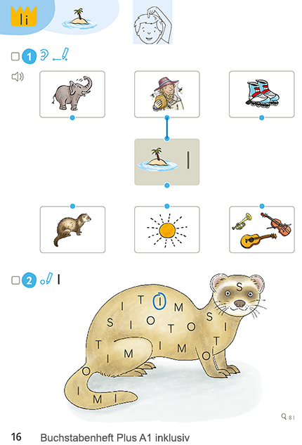 Zebra Buchstabenheft Plus A1 inklusiv, Seite 16