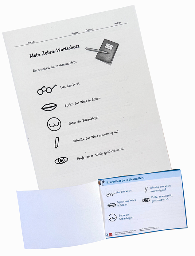 Ausdrucken des A4 Wortschatzbüchleins und des Hosentaschen-Wortschatzbüchleins zum Grundwortschatz Hessen