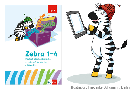 Digital lernen und üben mit dem Zebra DaZ eTraining zum Arbeitsheft Wortschatz