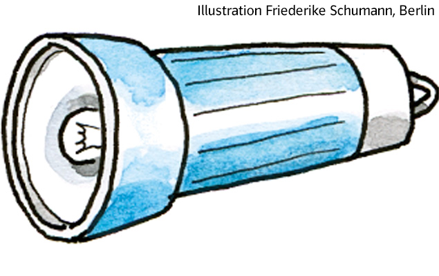 Taschenlampe_neu Illustration einer Taschenlampe
