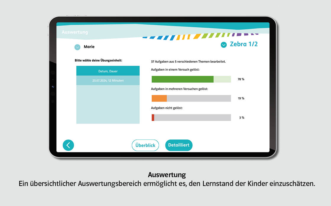 Zebra-App Auswertung